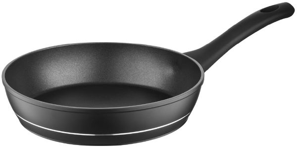FLORINA Aluminium Bratpfanne 24 cm Durchmesser I Universalpfanne DELUX Antihaftbeschichtet I Anti-Kratz Pfanne mit Induktionsboden I Pfanne Geeignet für Induktionsherd, Gasherd, Elektroherd (Schwarz)