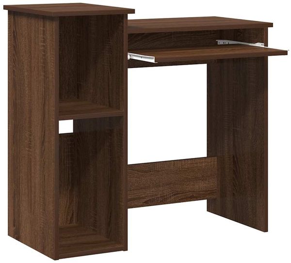 vidaXL Schreibtisch mit Regal Braun Eichen-Optik 84x40x78 cm 860451 Bild 4