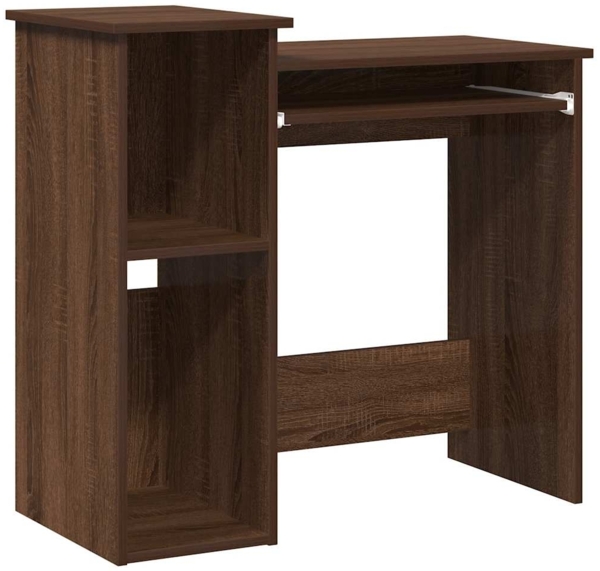 vidaXL Schreibtisch mit Regal Braun Eichen-Optik 84x40x78 cm 860451