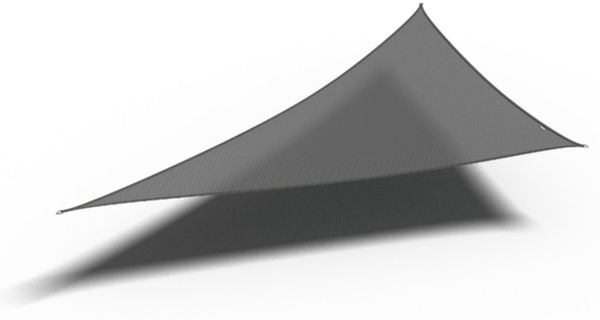 nesling Coolfit Sonnensegel (Dreieck 90° 4,0m x 4,0m x 5,7m, Anthrazit) Sonnenschutz, Wasser und Wind durchlässig, UV-beständig