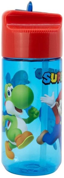 Storline Trinkflasche Super Mario Wasserflasche 430 ml auslaufsicher mit Trinkverschluss