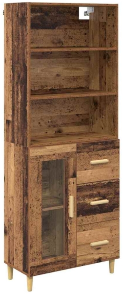 vidaXL Highboard Altholz 69,5 x 32,5 x 180 cm Holzwerkstoff 3415757