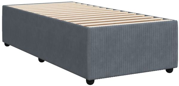 vidaXL Boxspringbett mit Matratze Dunkelgrau 90x200 cm Samt 3289939 Bild 9