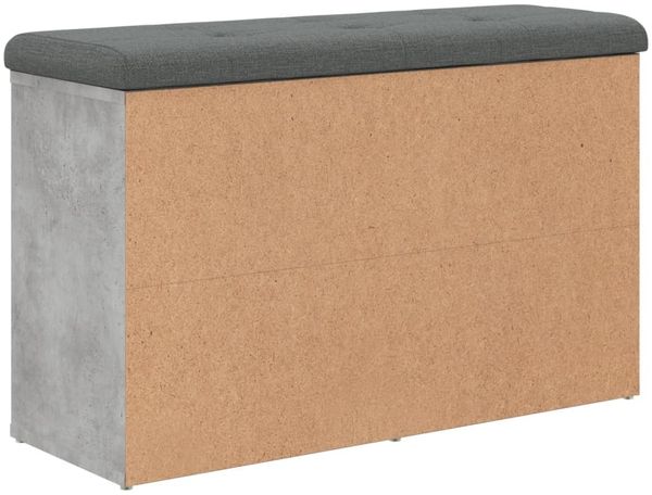 vidaXL Schuhbank Betongrau 82x32x50 cm Holzwerkstoff 835106 Bild 5
