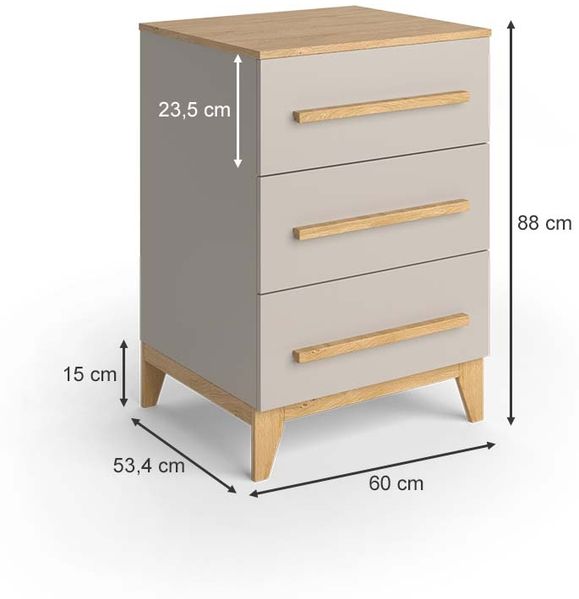 Kommode Malia Cashmere/Artisan 60 x 88 cm Vitalispa Bild 3