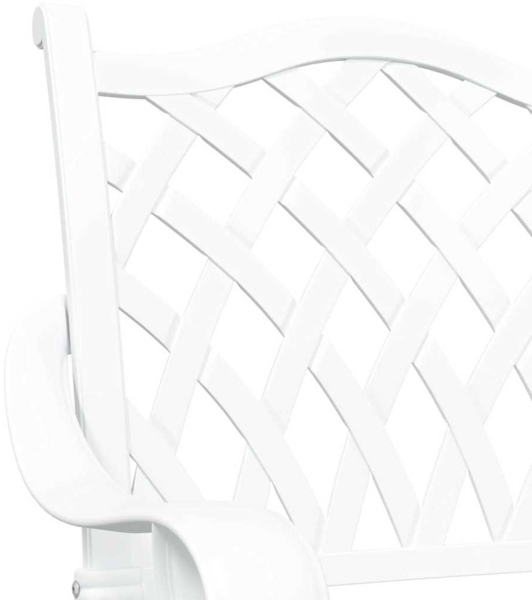 vidaXL Gartenstuhl 2 pcs Weiß 55 x 56,5 x 91cm Aluminium 42002376 Bild 6