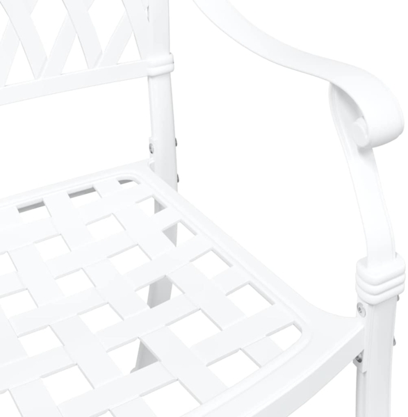 vidaXL Gartenstuhl 2 pcs Weiß 55 x 56,5 x 91cm Aluminium 42002376 Bild 7