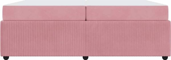 vidaXL Bettrahmen mit Matratze Rosa 200 x 200 cm Stoff 3398443 Bild 5