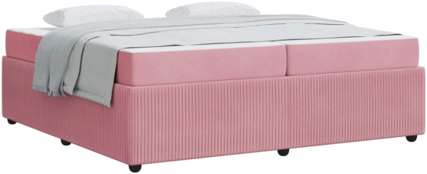 vidaXL Bettrahmen mit Matratze Rosa 200 x 200 cm Stoff 3398443