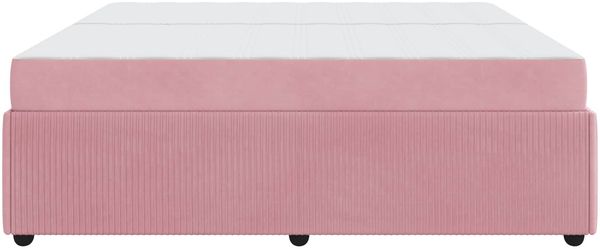 vidaXL Bettrahmen mit Matratze Rosa 200 x 200 cm Stoff 3398443 Bild 6