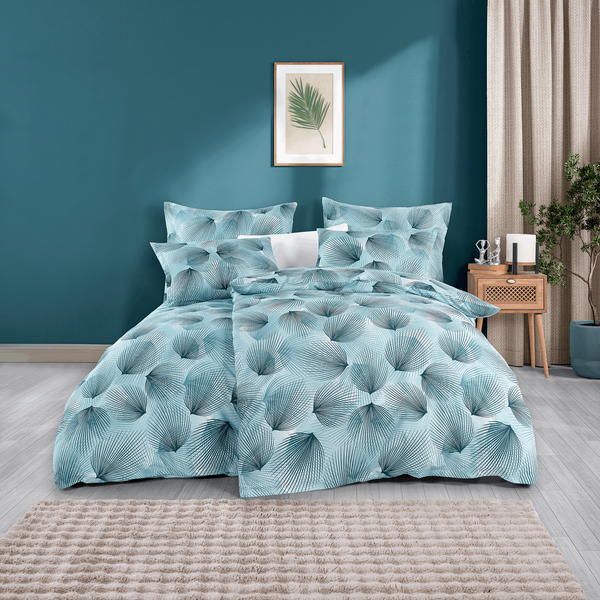 Bettwäsche Set Ocean Leafs Polycotton 135x200 / 80x80 cm, 2-teilig