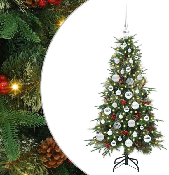 vidaXL Künstlicher klappbarer Weihnachtsbaum Grün 120 cm PE und PVC 3397398
