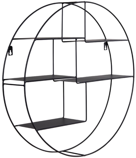 Wandregal, Stahl, schwarz, ø47x10 cm Bild 2