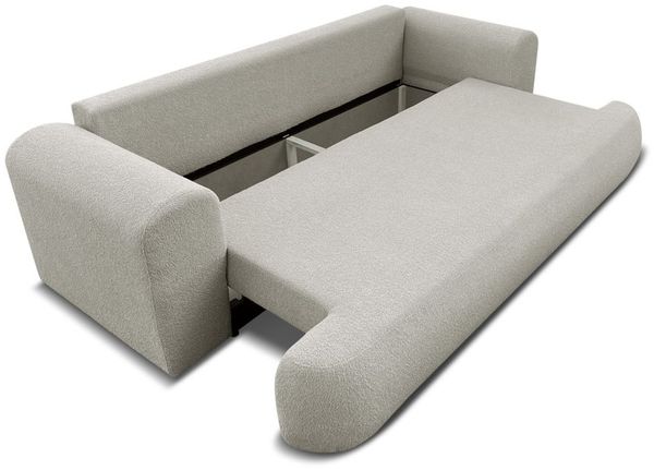 Sofa Schlafsofa 3-Sitzer ANIKE Stoff Now or Never Beige Bild 2