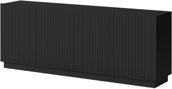 Kommode Liwerio 200 4D (Farbe: Schwarz)