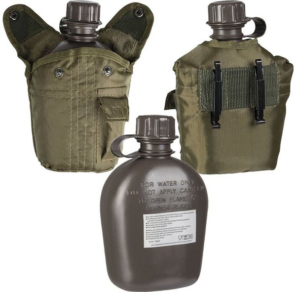 Mil-Tec Feldflasche US Feldflasche 1L mit Hülle