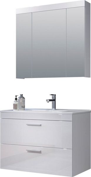 welltime Badmöbel-Set Dormoletto, (2-St), Badmöbel-Set, Badezimmer-Set