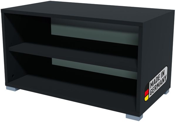BADEDU VEER Regal 70 cm breit, Anthrazit, 2 Fächer