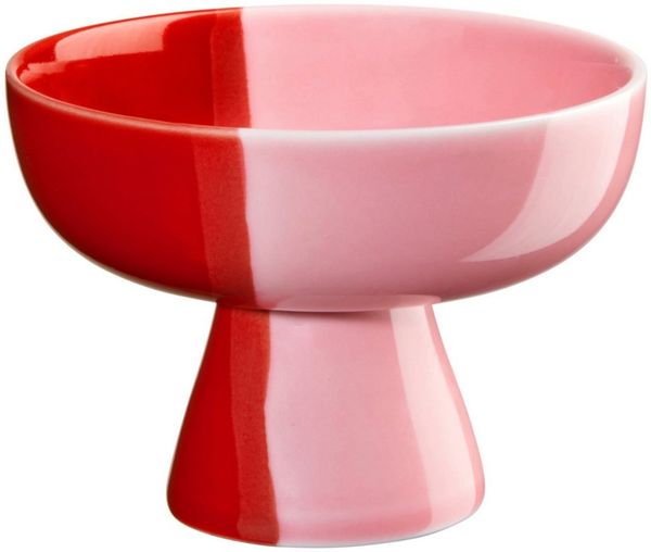 ASA SELECTION Schale joy Schale auf Fuß strawberry smoothie 11cm, Porzellan, (Schalen)