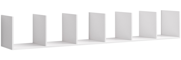 Bellamio 'Ems' Wandregal, weiß, Regal mit 7 Ablagen, vertikal oder horizontal montierbar Bild 8