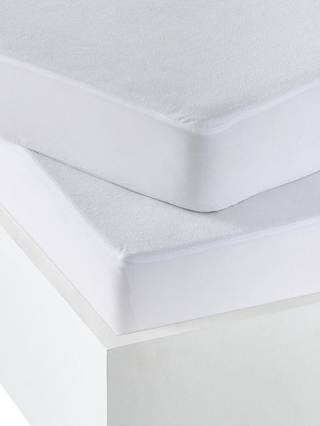 Matratzenschutzbezug wasserdichte Frottee-Matratzenschoner, kochfest vertbaudet, 2er-Pack