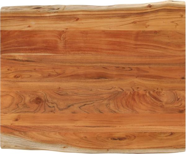 vidaXL Tischplatte 110x80x3,8cm Rechteckig Massivholz Akazie Baumkante 370653