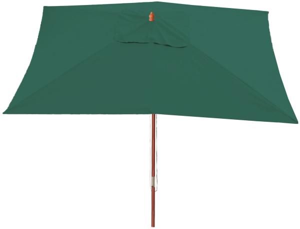 Sonnenschirm Florida, Gartenschirm Marktschirm, 3x4m Polyester/Holz 6kg ~ grün