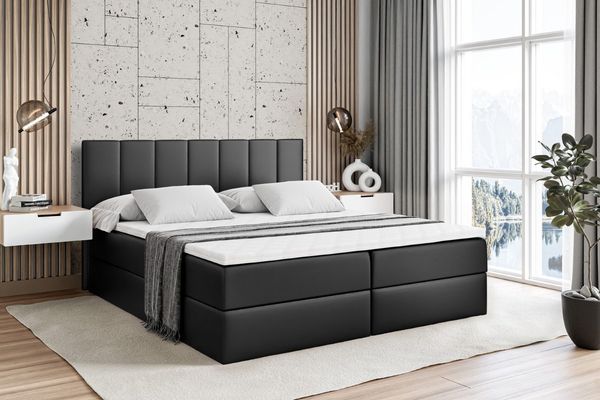 ALTDECOR Boxbett MOETI (Multipocket-Matratze H4, H3 Matratze Bonellfederung, Topper, Kopfteil)