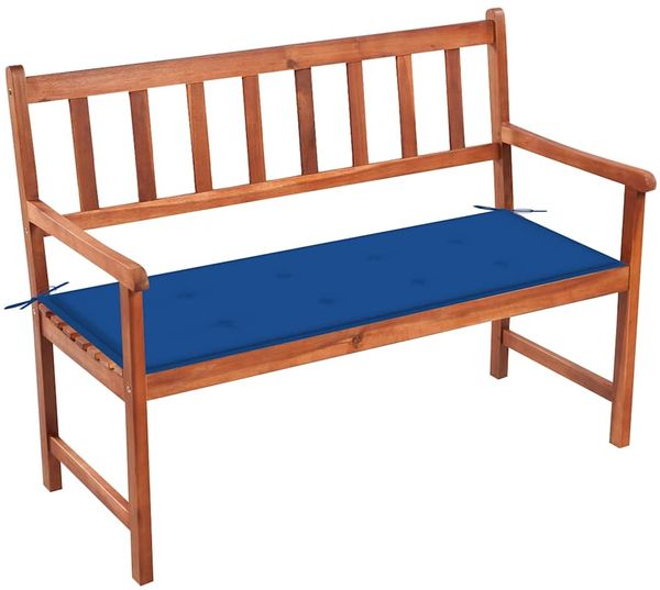 vidaXL Gartenbank mit Auflage 120 cm Massivholz Akazie 3063778
