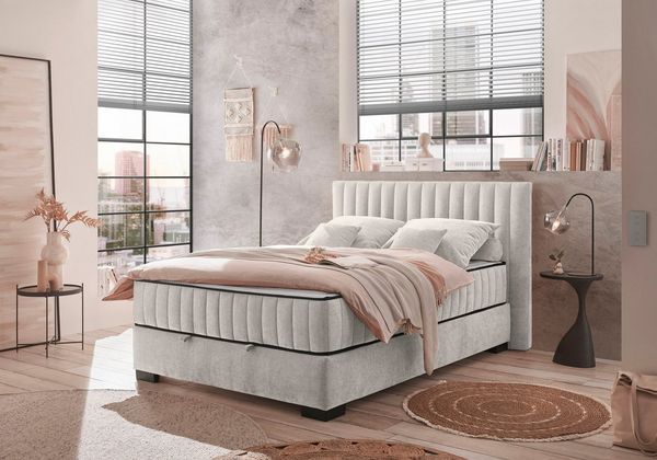 ED EXCITING DESIGN Boxbett Nagol, mit Bettkasten, mit Wendematratze, erhältlich in verschiedenen Breiten