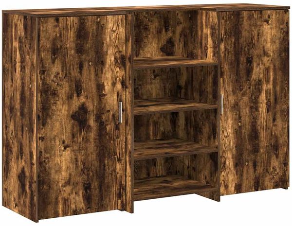 vidaXL Empfangstheke Räuchereiche 155x50x103,5 cm Holzwerkstoff 3324200 Bild 2