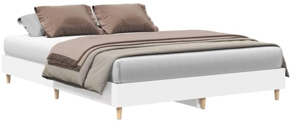 vidaXL Bettgestell ohne Matratze Weiß 140x200 cm Holzwerkstoff 3328717