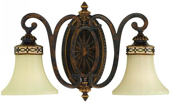 Wandleuchte, Alu-Druckguss, Braun, H 25,4 cm