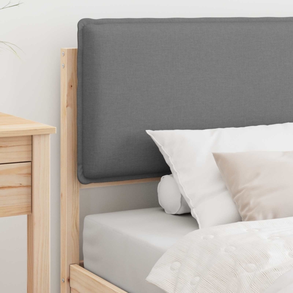 vidaXL Bettgestell mit gepolstertem Kopfteil Hellgrau 90x190 cm 877594 Bild 2