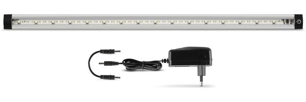 REV Unterbauleuchte TS - LED Schrankbeleuchtung mit Sensor, 30.000h, 5,5W, 580lm, 500 x 25 x 10 mm, silber