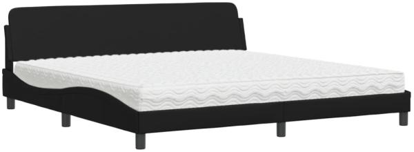 vidaXL Bett mit Matratze "Dover" Schwarz 200x200 cm Kunstleder 3208477