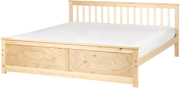 Bett mit Lattenrost OLENDON 180x200 cm Holz Heller Holzfarbton