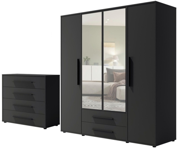 Marmex Möbel Kommode Maxione MX-03 hoch mit vier Schubladen Bild 3