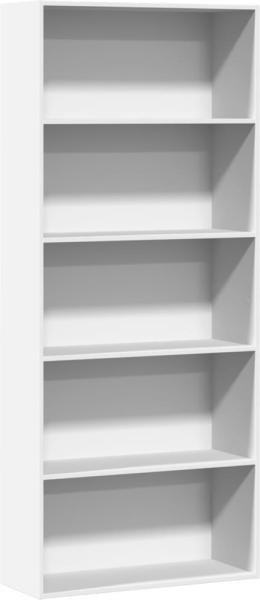 vidaXL Bücherregal Weiß 80x30x189 cm Holzwerkstoff 3314669