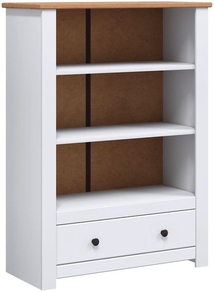Bücherregal | Standregal Weiß 80 x 35 x 110 cm Massivholz Panama-Kiefer
