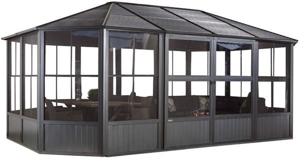 Sojag Aluminium Pavillon Wintergarten Charleston | Anthrazit | 384 x 594 x 281 cm
