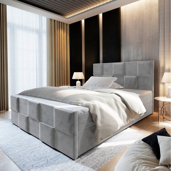 Masseno Boxbett MONA 160x200 cm mit Bonell Matratze und Topper