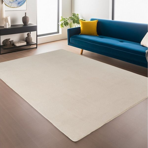 Ayyildiz Teppiche Teppich JOY 1400, auch als Läufer, rechteckig, Höhe: 11 mm, besonders weich, uni Kurzflor, Wohnzimmer, Kinderzimmer