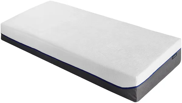 Relaxbett elektrisch mit Tellermodulen + Matratzen mit Memory Schaum - 2 x 90 x 200 cm - Eichefarben - HESIODE III von DREAMEA
