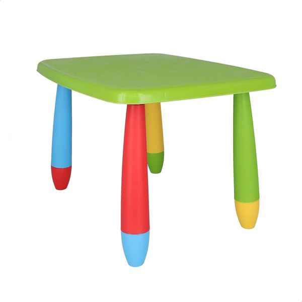 Mueblear 90046 Kindertisch, rechteckig, Kunststoff, Grün, 73 x 58 x 48 cm