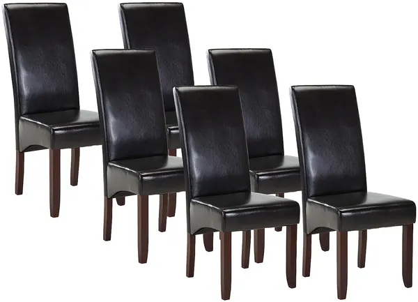 Vente-unique - ROVIGO Stuhl Kunstleder Braun - B 63 cm x H 107 cm x L 47 cm