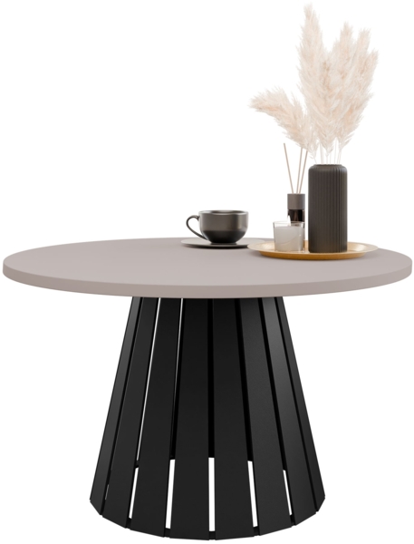 Couchtisch Creyza (Farbe: Schwarz / Arktisches Weiss)