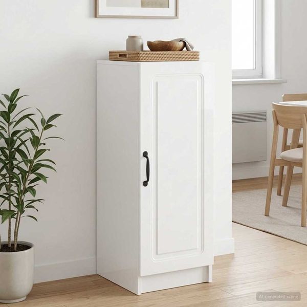 vidaXL Sideboard Hochglanz Weiß 33 x 34,5 x 87 cm Holzwerkstoff 895749