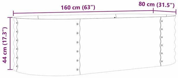 vidaXL Hochbeet Braun 160 x 80 x 44 cm Stahl 42011333 Bild 10