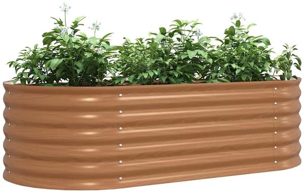 vidaXL Hochbeet Braun 160 x 80 x 44 cm Stahl 42011333 Bild 3